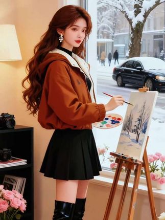 小个子夹绵加厚派克服女冬季2025新款女士棉服韩版设计感保暖外套#了不起的口腔科技 #天猫双11降温服饰低至5折 #vivoX300 #广西对口单招 #武汉加油中国必胜