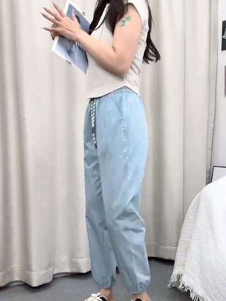 #2025新款夏季薄款运动裤女薄款显瘦高腰哈伦防晒凉裤速干裤子