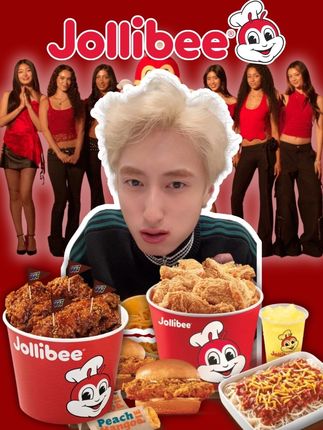 jollibee和女团联名了!? 和Katseye联名了一个韩式bbq口味的炸鸡 虽然这个团好像挺牛 前几周刚得奖,但这个联名炸鸡我是完全get不到 #jollibee #炸鸡 #吃播 #wdt