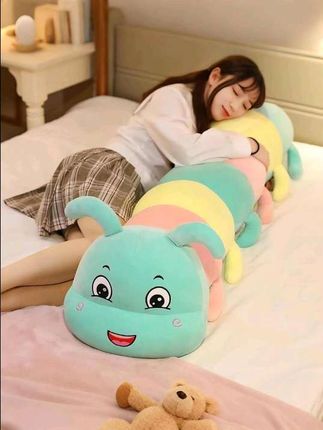 可爱毛绒玩具毛毛虫长抱枕公仔布娃娃玩偶睡觉专用生日礼物送女孩#毛毛虫长条抱枕 #毛绒玩具#抱枕#抱枕#可可爱爱