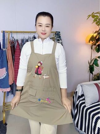 #围裙 小个子围裙夏季薄款透气耐磨厨房家用做饭年轻人摆摊专用女工作服