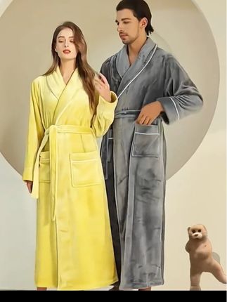 睡袍男冬季加厚宽松2025新款珊瑚绒男士睡衣大码秋冬长款情侣浴袍#睡袍#居家服#珊瑚绒#情侣款#秋冬款