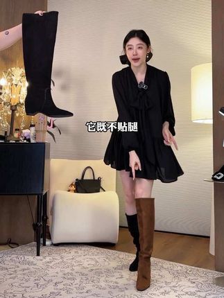 不挑身高 修饰腿型显高显瘦 #轻奢女鞋 #高跟鞋 #靴子 #谁穿谁好看不分年龄段 #高级感穿搭