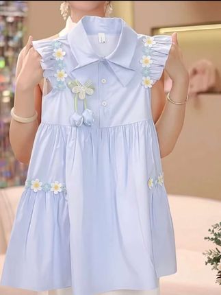 2025女童田园风夏季淑女裙子夏季裙儿童洋气#夏季穿搭 #甜美穿搭