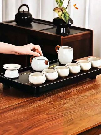 #汝窑茶具 #轻奢高档茶具 #汝窑西施壶茶具#釉质肥厚开片可养#茶具好物推荐