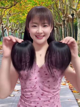 适合30-60岁美女配戴,增发补发遮盖大脑门修饰脸型显脸小#轻薄透气一年四季都可以佩戴 #空气刘海