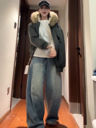 #无性别穿搭 #穿搭韩系 #一件过冬 #加绒保暖 #毛毛外套