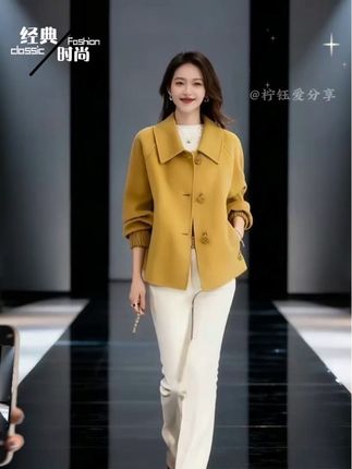 新款女装双面呢百搭大衣时尚高端洋气显瘦双面绒外套韩版个性潮#高级感穿搭 #时装穿搭 #潮流时尚穿搭 #女人穿搭 #时尚女装分享