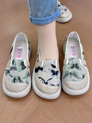 舒适养脚棉麻小布鞋#老北京布鞋#一脚蹬方便穿脱#软底软面穿上超舒服女鞋