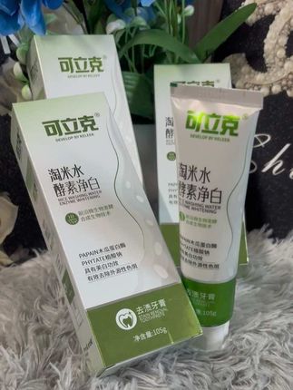 真的很不错,嘴巴里有味的牙黄牙渍的可以囤起来!#牙膏 #可立克淘米水酵素净白 #效果好 #强烈推荐