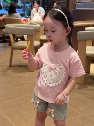 粉粉甜甜的小套装~#人类幼崽夏日穿搭攻略 #萌娃穿搭 #女宝穿搭 #女童穿搭