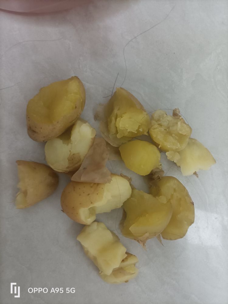 以后大家千万别上当,他家的土豆用高压锅都炖不烂的,而且我明明买的是硬币大的,这个比鸡蛋还大一个,这就所谓的卖羊肉挂狗头#我在抖音买买买