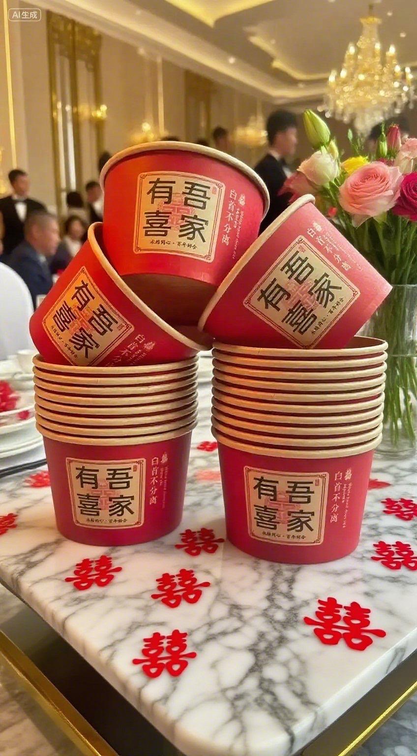 @一次性纸碗。家有喜事的 姐妹们,一定要提前 准备 这个一次性喜事 纸碗,红色的纸碗 看着就很有 喜庆感,而且 特别 厚实,装热水 也不会 软塌塌的,用它来 招待客人,既方便 又卫生,还不用刷 一堆碗了#一次性纸碗#一次性用品 #一次性碗#一次性