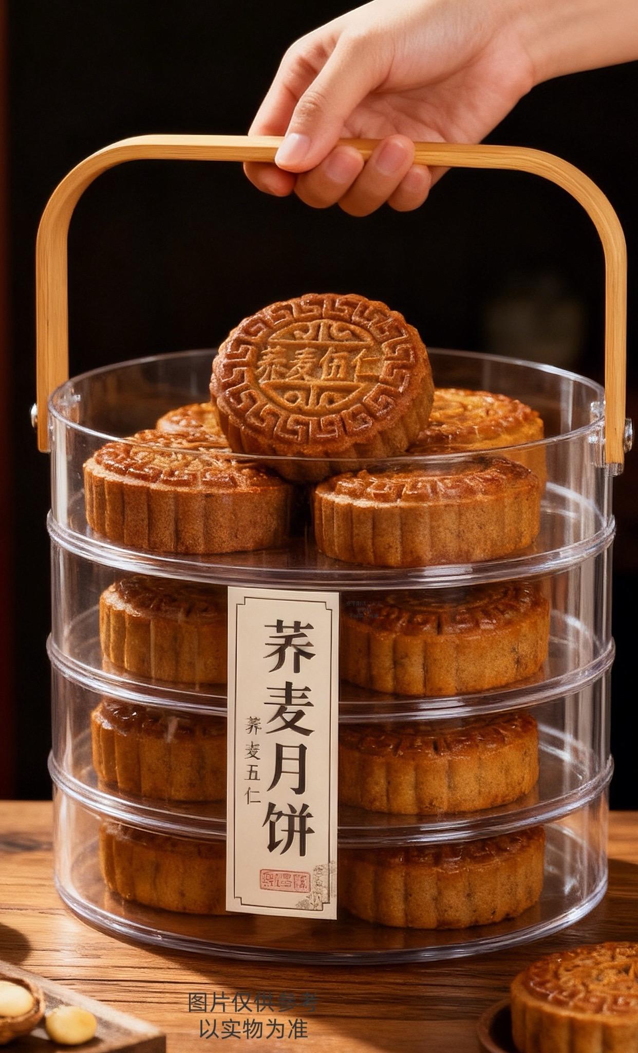 荞麦五仁月饼,中秋轻养之选 荞麦粗粮饼皮带着自然麦香,咬开满是扎实五仁内馅,花生、芝麻、核桃的香气在口中散开。用代糖调和甜味,减油不腻口,没有齁甜负担。传统老味道碰撞健康粗粮,自吃解馋,和家人分食也安心,中秋仪式感全拿捏。#荞麦五仁月饼无蔗糖 #月饼 #团圆美好中秋佳节 #每日分享
