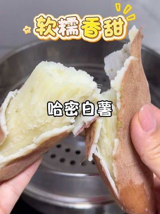 富美鹤城的哈密白薯真的太好吃了👍软糯香甜,直接吃都是又脆又甜的!蒸煮烤都好吃#软糯香甜 #优质农产品 #哈密白薯