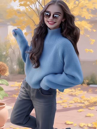 #长袖上衣 #针织衫 #毛衣 #好看的小姐姐 #谁穿谁好看