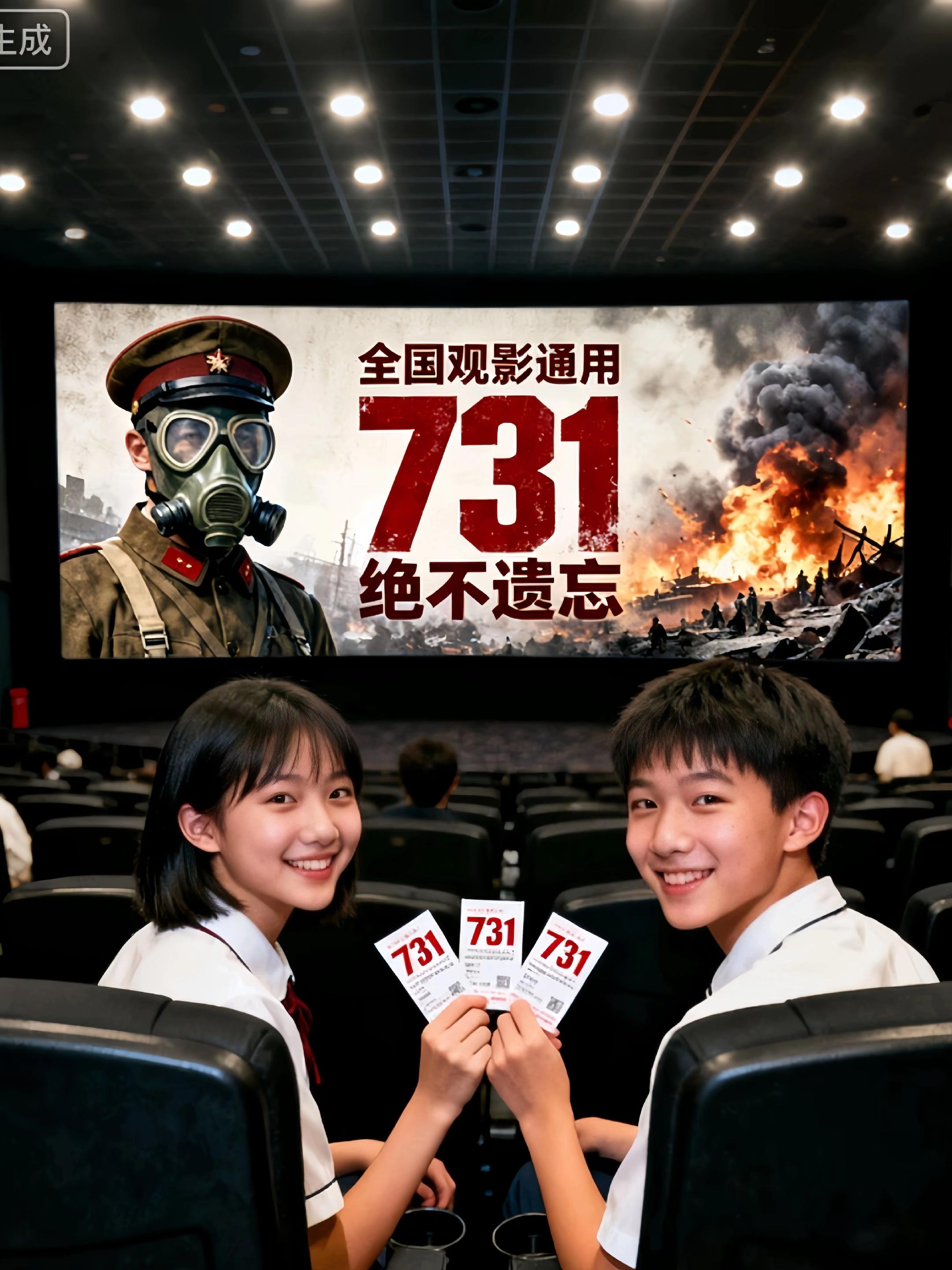 在影院的光影世界里,一段关于铭记的故事正徐徐展开。#一起看电影 #731 #上热搜 #