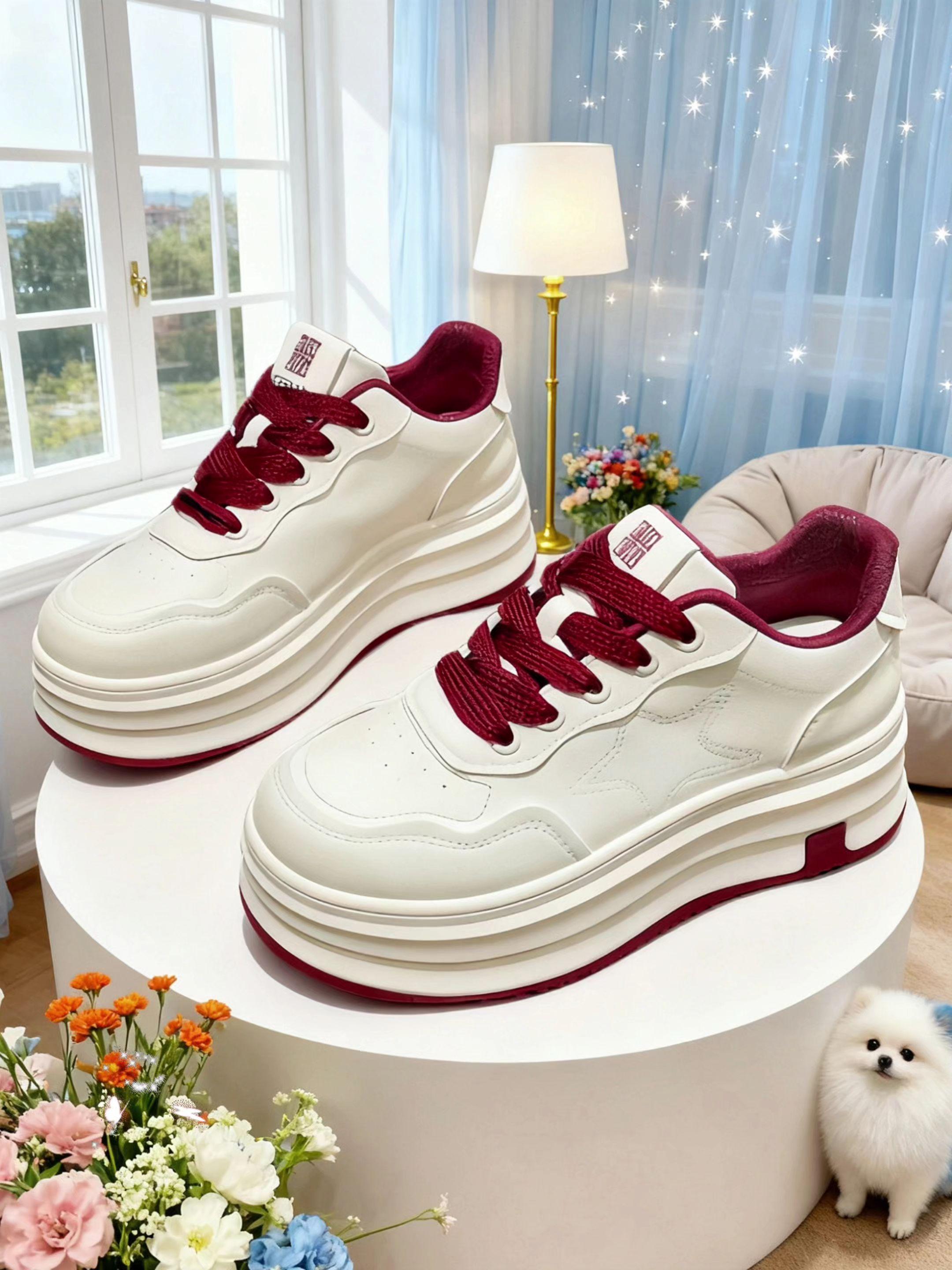 姐妹们快来看!这双小白鞋的厚底设计绝了,穿上腿又长又直,小个子闭眼入!鞋底软乎乎像踩棉花,逛街聚会穿一天都不磨脚,随便搭都好看,喜欢赶紧冲!#厚底小白鞋#板鞋#超便宜超划算 #好穿又好搭 #久穿舒适不累脚@Dou+流量推送 @DOU+上热门