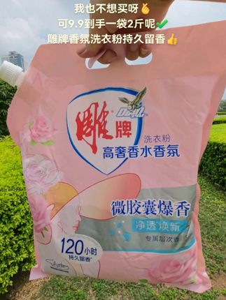 夏天出汗多就用它,雕牌香水香氛洗衣粉持久留香,味道巨好闻,趁划算多囤点。#雕牌 #日用 #好物推荐🔥 #超级划算便宜