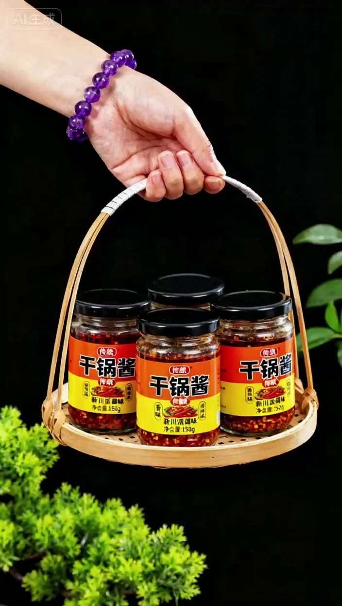 一勺定味!这干锅酱,让家常菜香到邻居来敲门 宝子们,谁还没试过这瓶干锅酱啊?简直是厨房懒人福音,有它在,炒菜都不用想调料! 开盖就是扑鼻的香——辣椒的鲜辣、豆豉的醇厚、还有各种香料的复合味,混在一起直勾食欲。炒个干锅鸡,挖一勺煸出红油,鸡肉裹满酱汁,咬下去先是酱香,再是微微的辣,肉香混着酱香味在嘴里爆开;就连炒个素菜,比如干锅花菜、豆角,加一勺都能变得超下饭,脆嫩中带着咸鲜,配米饭能多扒两碗! 不用自己配七八种料,一瓶搞定所有干锅菜,咸淡刚好,辣度也适中,全家都能接受。平时煮个面、拌个凉菜捎点,味道也能立马升级。这干锅酱,真的是谁用谁知道好,赶紧囤,不然真的不够吃! #干锅酱 #厨房神器 #下饭王者