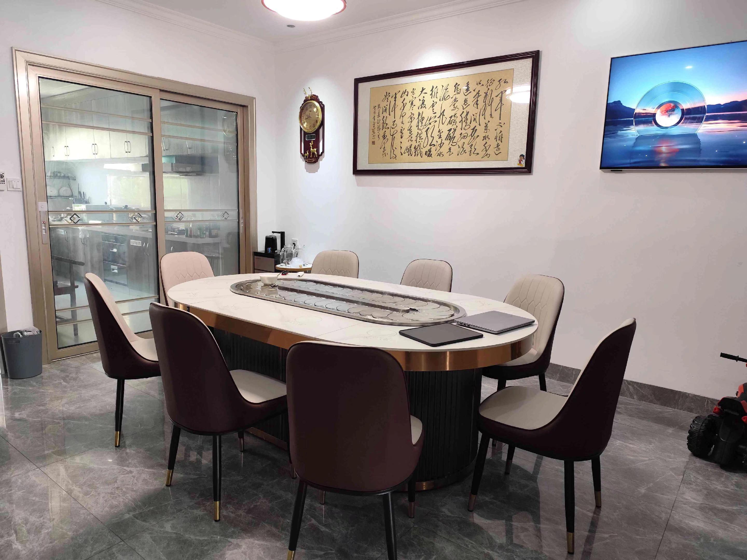 安装完成,客户实拍,同款可联系#酒店圆桌 #电动餐桌大圆桌 #电动餐桌 #电动大圆桌