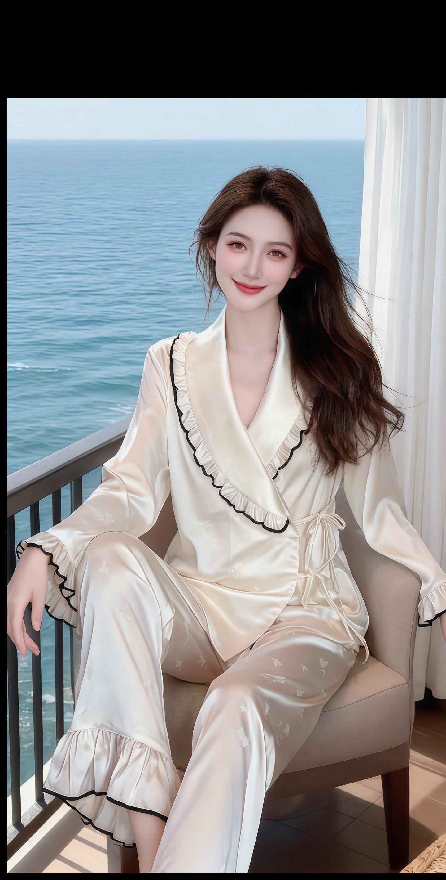 2025新款贵妇级睡衣女新中式国风白色高级感长袖套装家居服薄款#高级感穿搭 #贵妇级睡衣 #睡衣穿搭 #睡衣秀 #在家都要美美哒