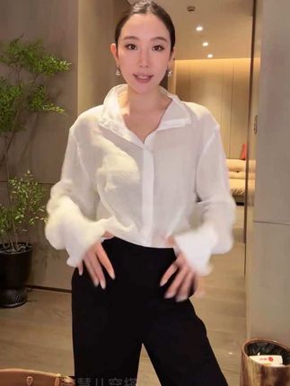 这个真的太好看,立领也好看,打开也好看,怎么搭配都好看#衬衫 #上衣 #时髦精 #高级感穿搭 #李慧儿