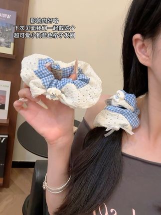 超可爱的小狗发圈,下次见面一起戴!#头饰发饰 #发圈 #头饰搭配 #仙女必备 #少女心好物