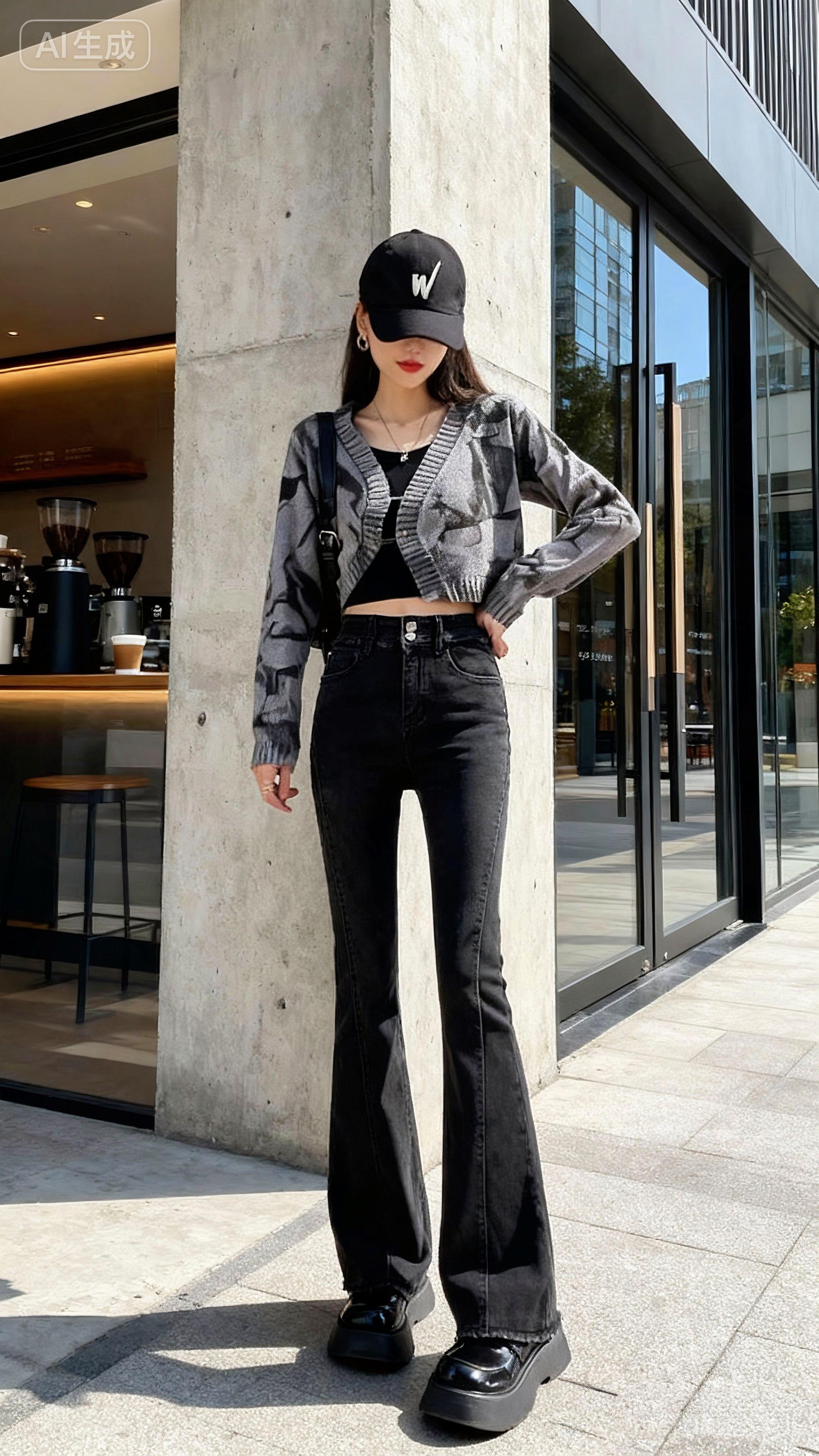 #牛仔裤穿搭 #显高显瘦穿搭 #辣妹穿搭 #酷女孩穿搭 #时髦穿搭