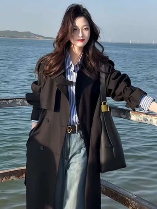 #小个子穿搭 #韩系穿搭 #风衣外套中长款 #风衣 #优雅气质