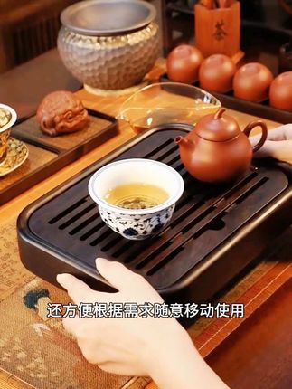 实木小茶盘 实用颜值高 办公 外出喝茶都很方便#无限回购的宝藏单品 #茶生活 #茶具好物推荐