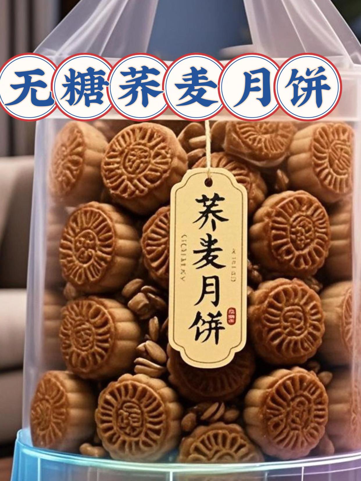 无糖荞麦月饼。#手工美食 #传统糕点 #打开美好生活 #新鲜出炉 #月饼