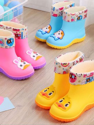 时尚通用儿童雨靴男女童小孩儿童雨鞋防滑防水加绒水鞋幼儿园#防滑耐磨 #可爱#儿童雨鞋 #好东西一起分享