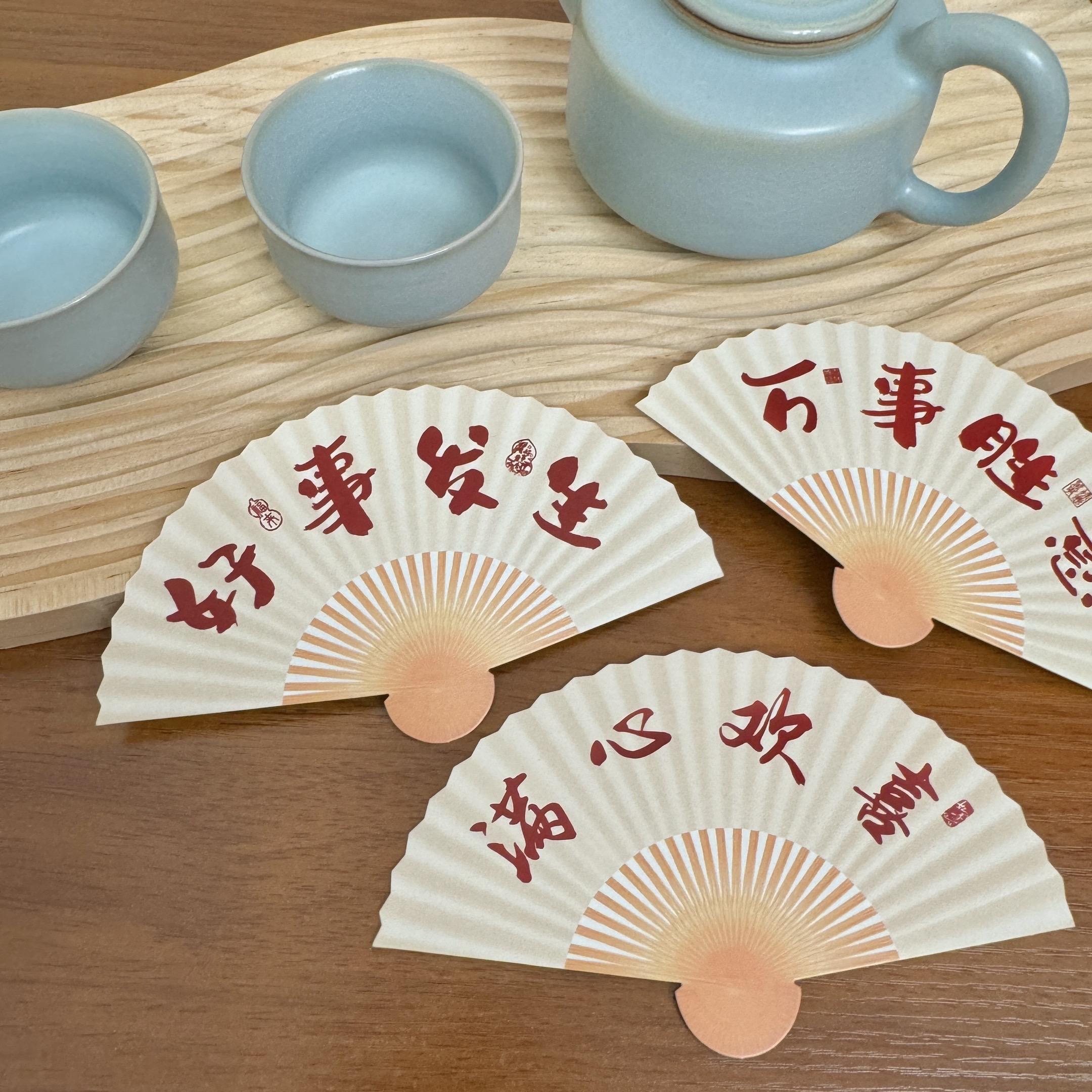 古风扇子卡片又上新款啦,多场景适用 #古风扇子卡片 #扇子卡片 #花束卡片 #花艺装饰