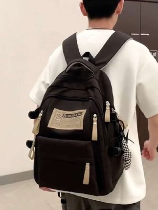 双肩包新款时尚学生书包日系简约韩版初高中生大学生背包,#学生双肩包,学生书包,高中生书包,大学生