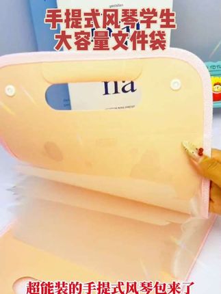 学生党必入!手提式风琴文件袋,大容量超能装,科目分类超省心!#学生用品推荐 #大容量文件袋 #学习好物分享 #文具安利 #收纳神器@DOU+小助手