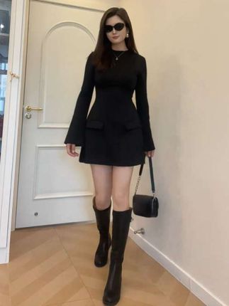 #内增高粗跟长筒靴#女靴推荐