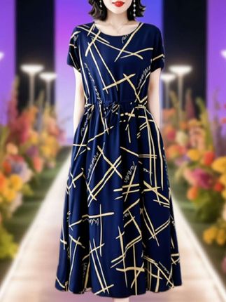 #连衣裙 #遮肉显瘦 #碎花连衣裙 #大码女装 #妈妈装连衣裙