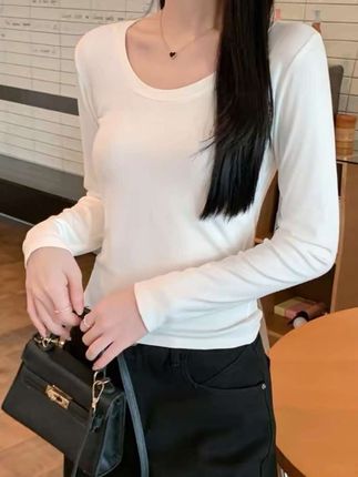 #我要上热门 #打底衫 #长袖t恤 #今日穿搭look