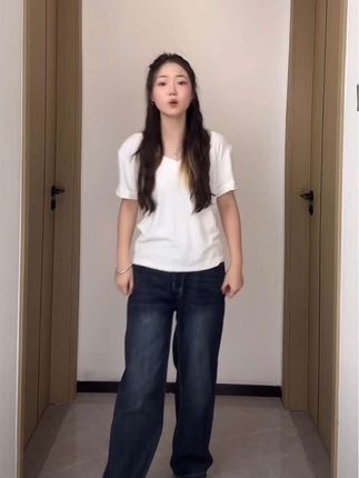复古蓝灰色阔腿牛仔裤女夏季新款高腰宽松显瘦垂感直筒拖地长裤子#复古百搭风格 #阔腿裤 #夏季新款 #高腰牛仔裤 #牛仔裤