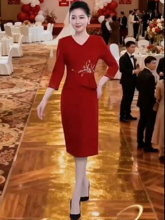 2025年春秋结婚妈妈装喜婆婆弹力高档假两件婚礼婚宴礼服高贵喜服#优雅气质 #高端大气 #婚庆礼服 #好身材好气质 #婚礼妈妈礼服