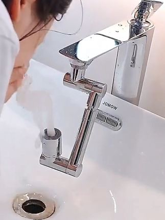 九牧王机械臂万向水龙头延伸器旋转伸缩洗头脸盆加长防溅头起泡器#万向水龙头 #水龙头 #机械臂水龙头 #水龙头延伸器