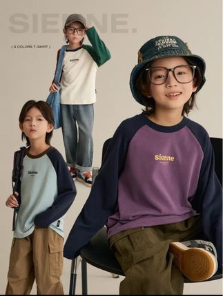 辰辰妈【色彩】春秋季男童撞色字母插肩袖T恤儿童长袖上衣8624X#潮童穿搭 #男童插肩袖 #高品质童装 #潮童必备 #好物推荐🔥