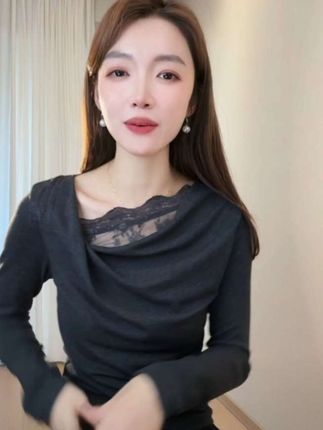 #秋冬新款#女装#长袖T恤#打底衫#时尚洋气百搭