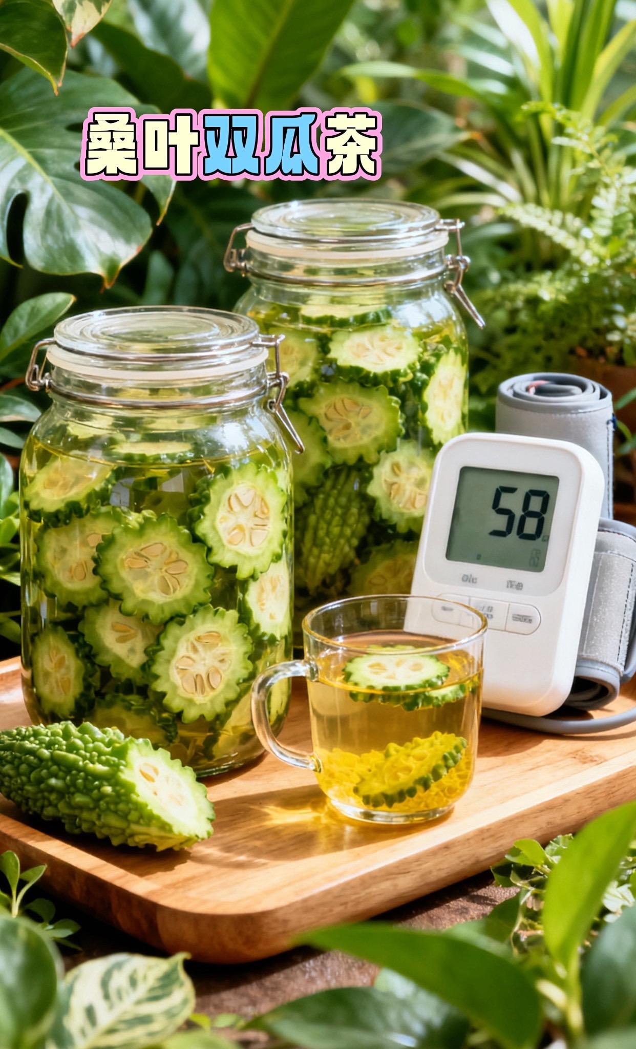 《桑叶双瓜茶;自然的健康馈赠》由桑叶、冬瓜干、苦瓜干精心配比。热水冲泡,茶香芬芳交织。浅尝,桑叶淡雅、冬瓜清甜、苦瓜清苦相融,滋味独特。品饮间,享健康养.生之趣,感自然馈赠,令身心舒缓。#喝养生桑叶双瓜茶#桑叶茶好处多#苦瓜桑叶冬瓜茶#强烈推荐 #桑叶双瓜茶 @抖加🔥上热门🔥dou+🔥热点宝