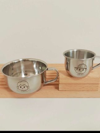 不锈钢宝宝家用食品级婴幼儿学喝水敞口杯子 #儿童牛奶杯 #萌宝小吃货  #不锈钢喝水杯  #人类幼崽 #好物推荐