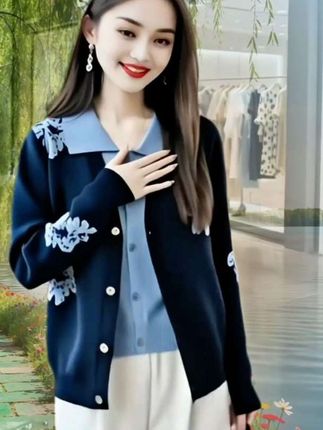 #时尚气质穿搭 #显瘦穿搭 #假两件针织衫#日常通勤穿搭 #出门必备