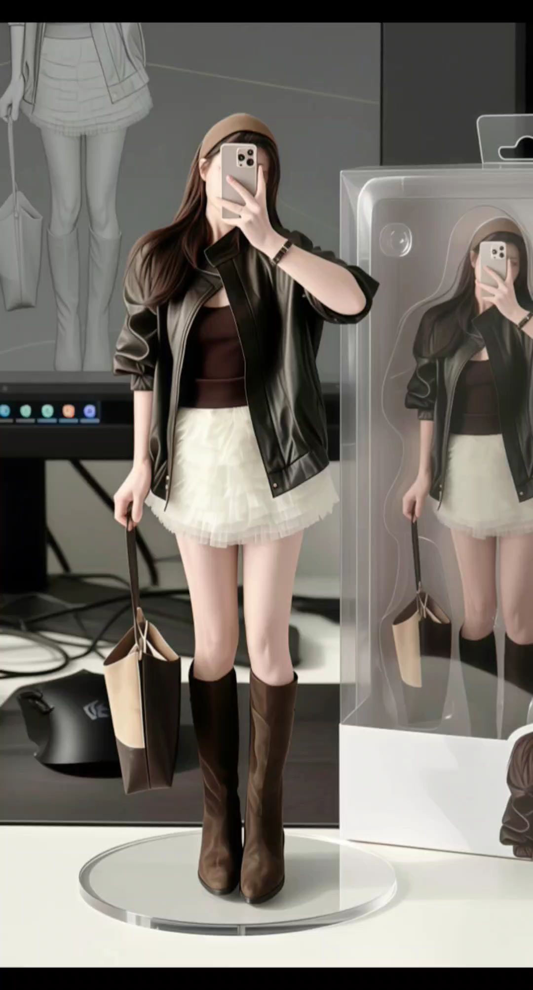 #韩系穿搭 #小个子显高显瘦穿搭 #时髦精的ootd #机车皮衣外套