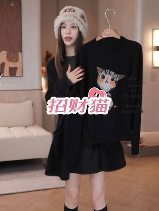 IRIS CHEN 招财猫 2025秋冬“100绵羊毛”卡通减龄针织衫#时髦穿搭 #减龄气质 #精致穿搭 #洋气穿搭