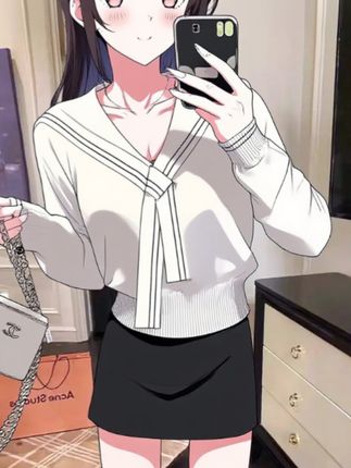 韩系学院风大码撞色海军领2025秋冬针织衫毛衣时尚百搭上衣女 #大码女装 #微胖穿搭 #秋冬新款 #针织衫 #百搭针织衫
